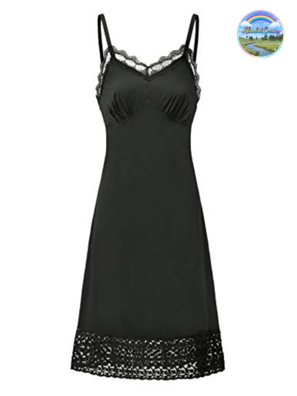 Lace Full Slip Under Dress Adjustable Spaghetti Strap Cami